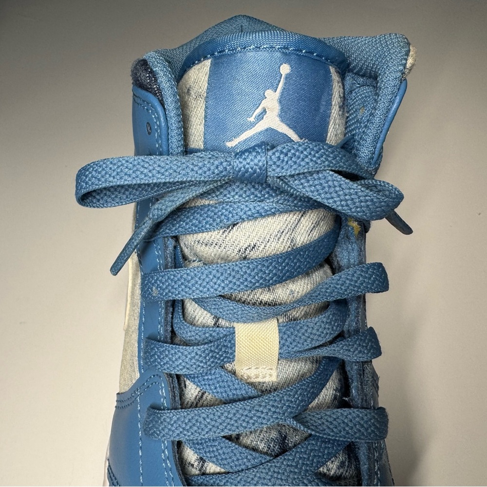 Air Jordan 1 Mid GS Washed Denim, lightly Used Sz 7Y - Picture 13 of 15
